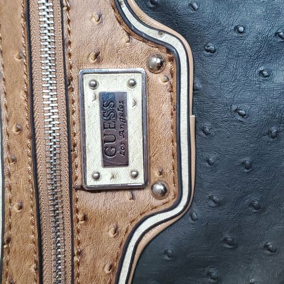 Guess Los Angeles Black and Tan Handbag - Picture 3 of 7